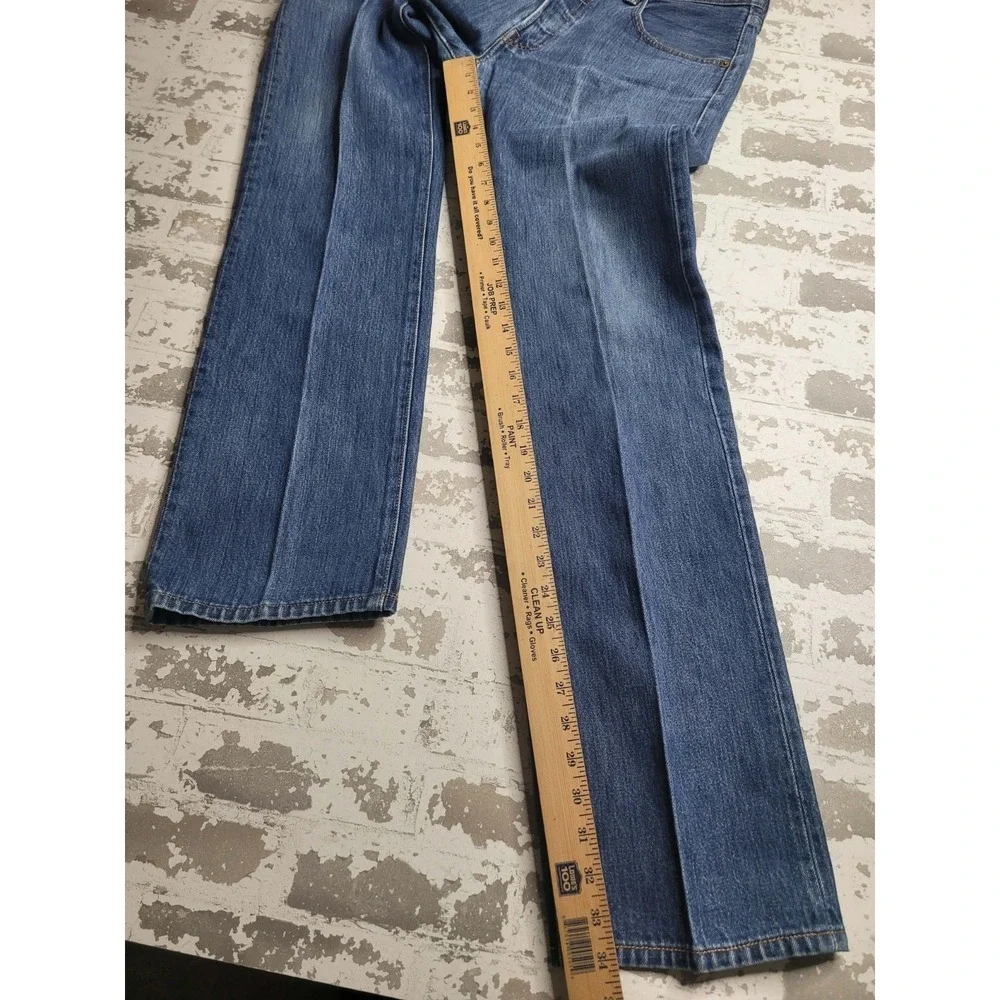 Levis 501 Jeans Mens 32x34 Blue Denim Straight Leg Button Fly Medium Wash‎